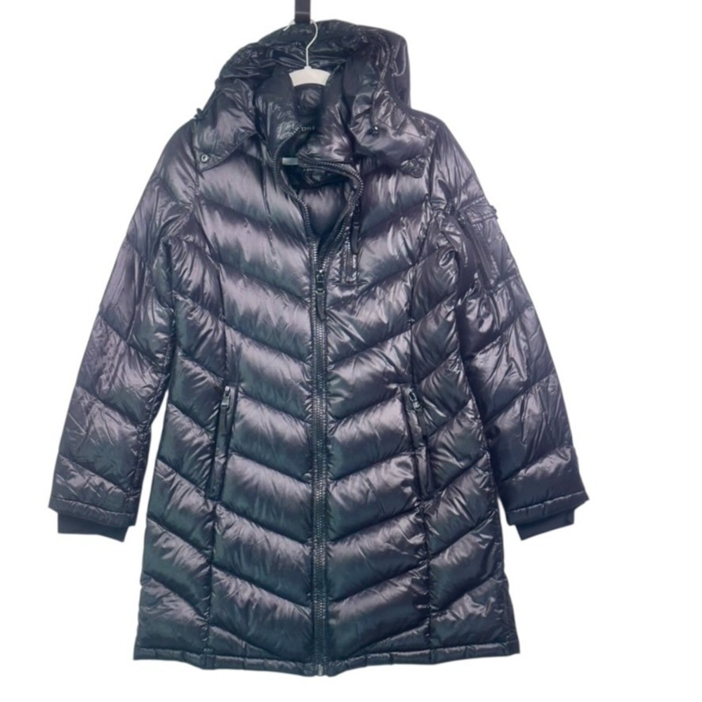 Andrew Marc Black Packable Lightweight Premium Down Coat Size S